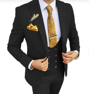 men's double breasted slim suit