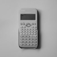 white Casio calculator